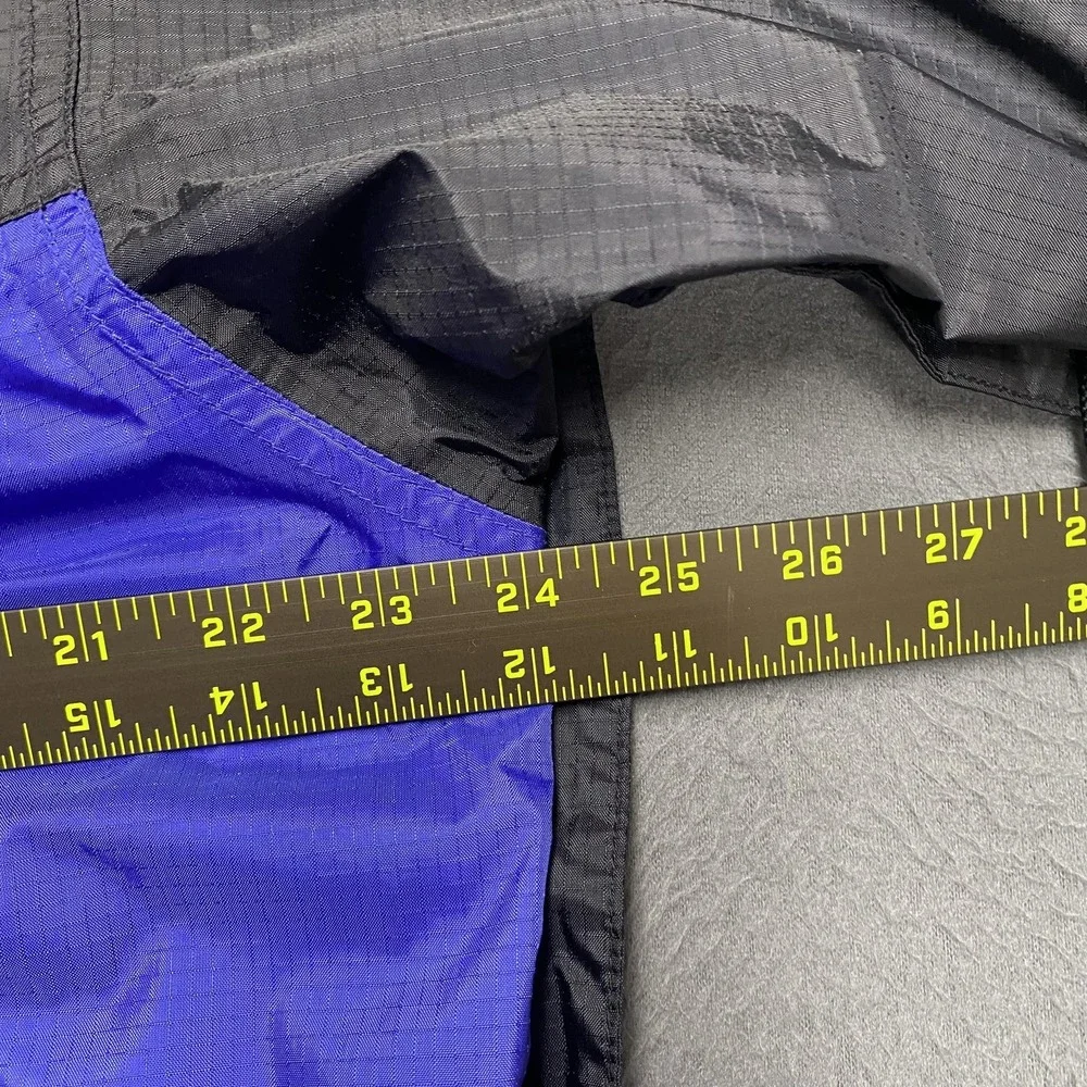 Vintage REI Gore Tex Jacket Unisex Small‎ Black Blue Anorak Pullover Hood 90s